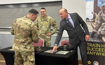 Matthew Green attended a Career Fair at Fort Irwin, CA