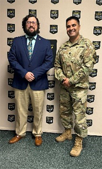 Mr. Carter (l) with Battalion Commander, LTC Ashkan Angha