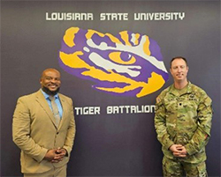 Victor Fleming with LTC Trulock at LSU ROTC Department