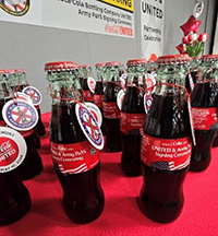 Coca-Cola bottles celebrating the partnership