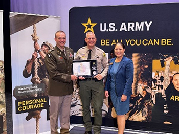 LTC Matthew Upperman, Sheriff Shannon Dicus, and CASA Janet Chin 