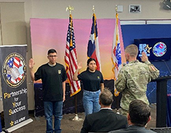 COL Gallagher administers the Oath of Enlistment to Future Soldiers.