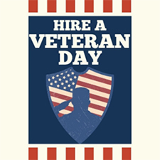 Hire a Veteran Day graphic