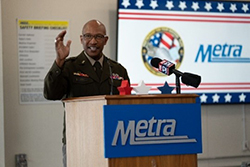 MG Rodney Boyd provides remarks during the ceremony