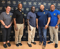 MAJ Alexis Gonzales, COL Jarrett Thomas, CASA Beresford Edwards, Antonio Johnson and Samuel Armstrong in St. Croix, USVI