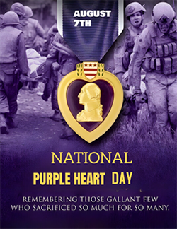 Purple Heart Day graphic Purple Heart Day graphic
