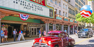 Stars and Stripes on Houston Street event
