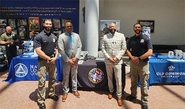 PaYS team (Samuel and Antonio) with CPL I. Basma Police Recruiter, Prince County Police Department and Ali Nazzel Police Recruiter