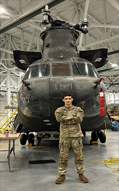 PFC Daniel Tiller at National Guard Drill