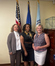 Crancena Ross joined by Mayor Elinor Carbone and Denise Korpiewski Crancena Ross joined by Mayor Elinor Carbone and Denise Korpiewski