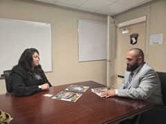 Melissa Upp, TAP Service Specialist, with Gabriel Melissa Upp, TAP Service Specialist, with Gabriel