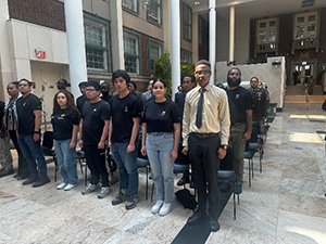 Future soldiers being sworn in