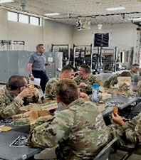Roy briefs Soldiers of the 3175th MP CO on Army PaYS program