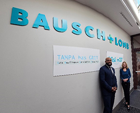 Army PaYS Marketer Victor Fleming with Bausch + Lomb HR Director Dora Arroyo