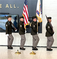 Milwaukee Recruiting Battalion posting colors