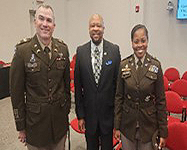 COL McClellan, Mr. Antonio Johnson, and LTC Samantha Frazier