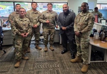 Gabriel with the Woodbury Army Recruiting Station