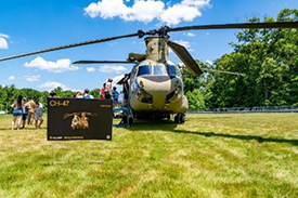 Static helicopter display