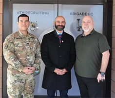 Mr. Harris, Mr. Bruce Parker, A & PA Chief, and CPT Nicholas Brocato, Marketing Officer
