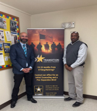 Mr. Harris and Mr. Mfon Umoren, Transition Service Manager Ft. Irwin