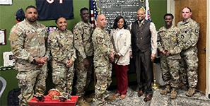 Antonio Johnson PaYS Program Manager and Lakisha Carter-Hyche visit the North Clybourne Recruiting Station to discuss PaYS, the program updates and registering Soldiers for PaYS. 