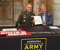 State of Nebraska signing ceremony, MG Craig Strong and GOV Jim Pillen