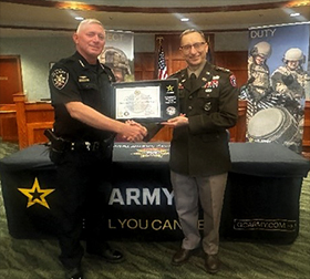 Sheriff Tobias and LTC Humble celebrate the new partnership