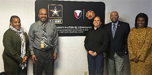 Antonio Johnson, Crancena Ross, MSG Wilson with IMCOM Transition Assistance Program team
