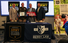 Berry Law Firm signing ceremony plaques