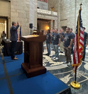 Governor Pillen swears in 10 Future Soldiers of the NEARNG